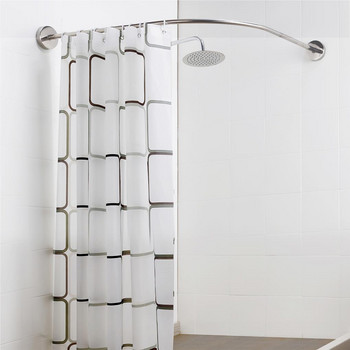 Σχάρα κουρτινών ντους Καμπύλη ράβδος εξοικονόμησης χώρου ράβδος τοίχου Βάση μπάνιου Γωνιακό υλικό μπάνιου χωρίς βαρύ φορτίο