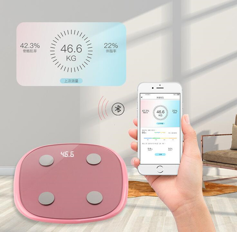 Body Fitness Compositions Health Analyzer s aplikacijom za pametni telefon USB punjiva bežična digitalna vaga