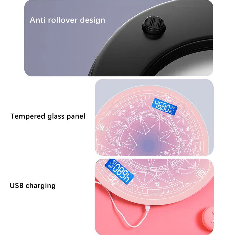 Slatki ružičasti magični niz Kupaonska vaga LCD zaslon Elektronička digitalna vaga Vaga za vaganje Pametna ravnoteža tjelesne masti Podna vaga