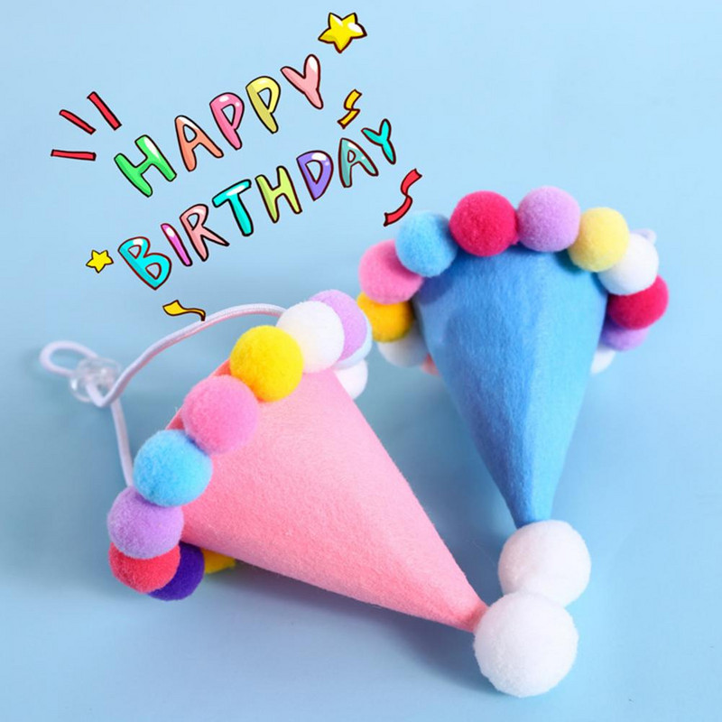 Prekrasna kapa za kućne ljubimce, podesiva kopča, kapica za štene, višebojna, slatki kućni ljubimci, psi, mačke, zečevi šešir za božićnu zabavu