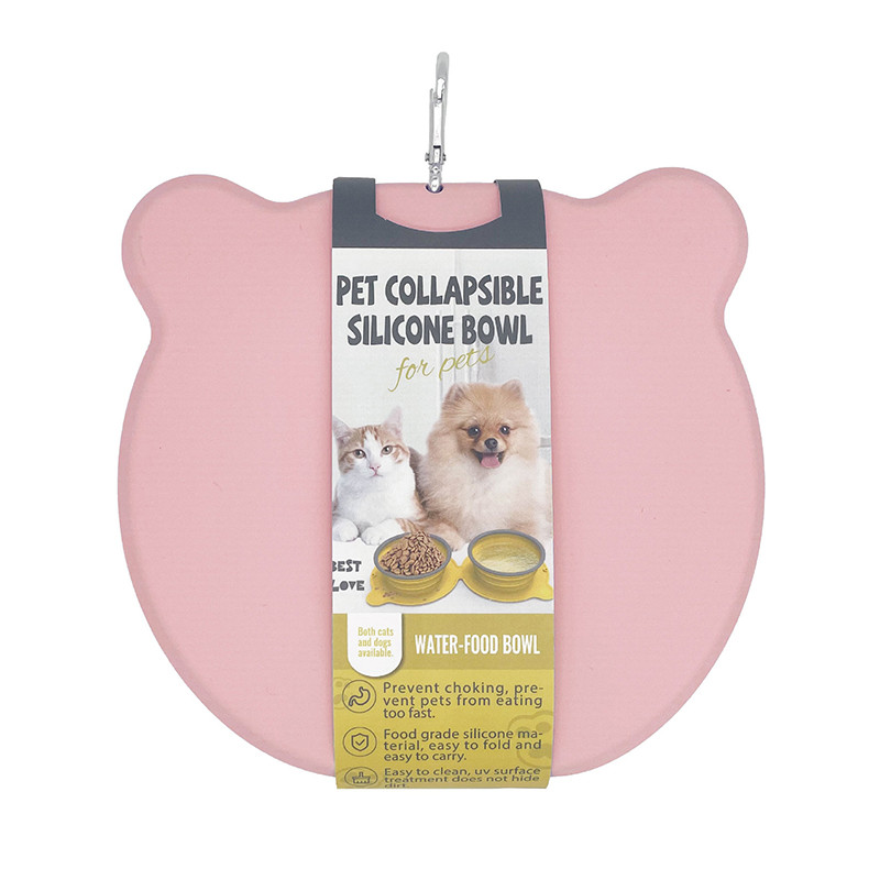 Kokkupandavad silikoonist lemmikloomakausid Mittetoksilised kaasaskantavad lemmikloomade reisikausid Kokkupandavad kutsika kassi kausid väljas toidujaoturi söötja