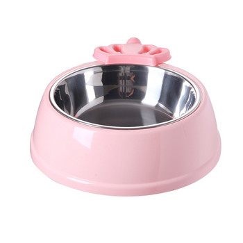 Μπολ 3 στυλ Cute Dog and Cat Bowl Κόκκαλο και στέμμα φιόγκου κινουμένων σχεδίων Τροφοδοσία κατοικίδιων από ανοξείδωτο ατσάλι Μπολ φαγητού για μικρές προμήθειες στόκου γάτας