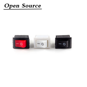 5/10Pcs Push Button Switch 10x15mm SPST 2Pin 3A 250V KCD11 Snap-in on/Off Rocker Switch 10MM*15MM Black Red and White