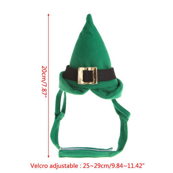 P82D Cute Hat Green Bear Tricorne Warmer for Pet Party Costume Accessories Ρυθμιζόμενα αξεσουάρ κεφαλής για γάτες και σκύλους