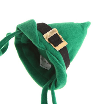 P82D Cute Hat Green Bear Tricorne Warmer for Pet Party Costume Accessories Ρυθμιζόμενα αξεσουάρ κεφαλής για γάτες και σκύλους