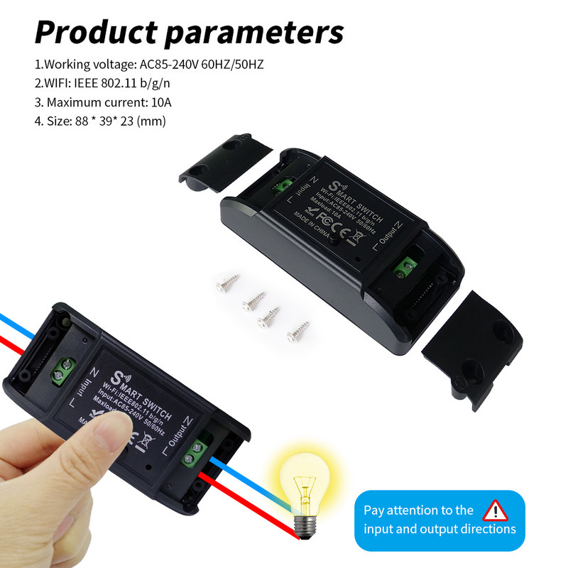 Tuya WiFi Smart Switch APP juhtmevaba kontroller Universaalne kaitselüliti taimer Nutikas elutöö LED-valguslülitiga Alexa tarvikud