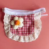 Ruuduline lillesall Lemmikkass Koerte kaelarihm Bichon Decor Supplies Kaisu kutsikate riided Aksessuaarid väikestele koertele Lemmikloomatarbed