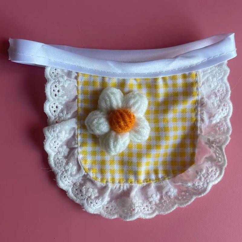 Ruuduline lillesall Lemmikkass Koerte kaelarihm Bichon Decor Supplies Kaisu kutsikate riided Aksessuaarid väikestele koertele Lemmikloomatarbed