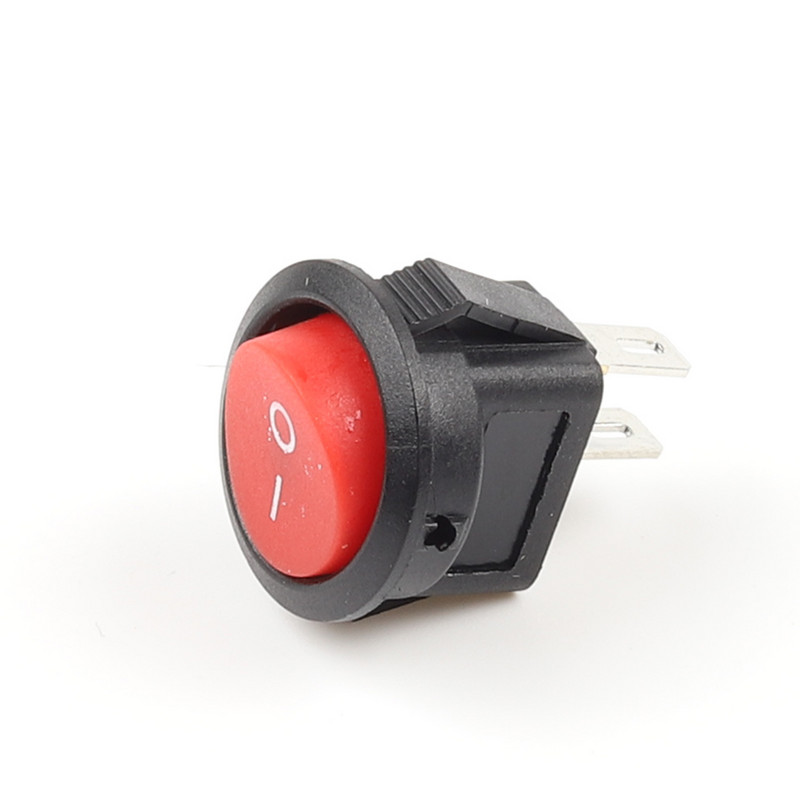 5gab KCD1-105 diametra mazi apaļi laivas svirslēdži Melni Mini apaļi melni balti sarkani 2 kontaktu IESLĒGŠANAS-IZSLĒGŠANAS svirslēdzis