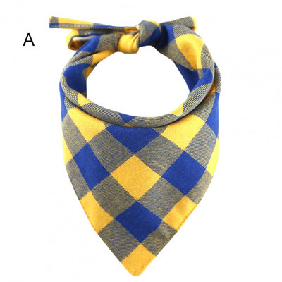 Pseći šal Ručnik za kućne ljubimce Modni karirani rubac s printom Dvoslojni rubac