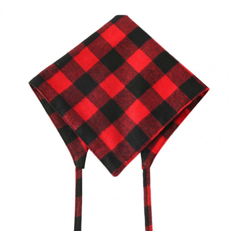 Pseći šal Ručnik za kućne ljubimce Modni karirani rubac s printom Dvoslojni rubac