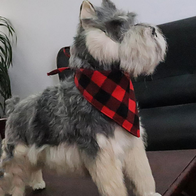 Pseći šal Ručnik za kućne ljubimce Modni karirani rubac s printom Dvoslojni rubac