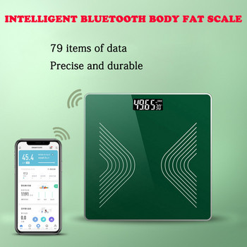 Έξυπνη ηλεκτρονική ζυγαριά Bluetooth Ζυγαριά σωματικού λίπους LCD Ψηφιακή ζυγαριά μπάνιου Οικιακή ισορροπημένη ζυγαριά υγείας Ζυγαριά σώματος