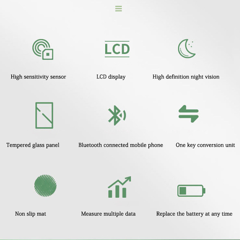 Intelligentne Bluetoothi elektrooniline kaal keharasva kaal LCD digitaalne vannituba majapidamise tasakaalustatud tervisekaal kehakaal