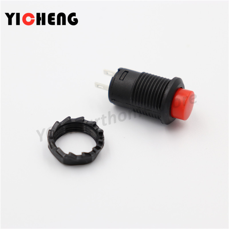 6 tk Iselukustuvad / hetkelised nupplülitid DS228 DS428 12mm OFF-ON Nupplüliti 3A /125VAC 1,5A/250VAC DS-228 DS-428