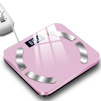 Везна за телесни мазнини Интелигентна безжична цифрова везна за баня Зареждане Интелигентна Bluetooth везна за мазнини Електронна домашна здравна везна