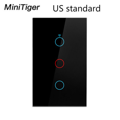 Tuya Smart Life Light Switch WiFi puutetundliku anduri Smart Switch rakenduse kaugjuhtimispult puudub neutraalne juhe 110 V 220 V Alexa Google Home jaoks