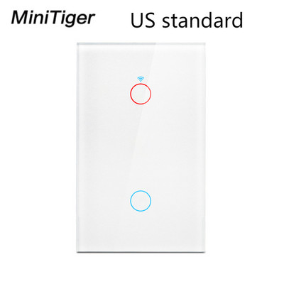 Tuya Smart Life Light Switch WiFi puutetundliku anduri Smart Switch rakenduse kaugjuhtimispult puudub neutraalne juhe 110 V 220 V Alexa Google Home jaoks