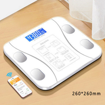 USB punjenje Vaga za težinu Pametna vaga za tjelesnu masnoću Bluetooth elektronska vaga Alat za mjerenje masnoće Aplikacija Podna vaga vesy napolʹnye