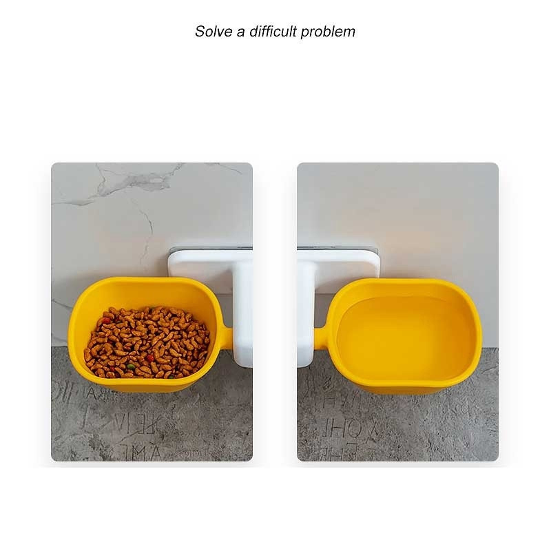 Zalijepite na zid Mačka Plastična posuda za vodu 2-u-1 Hranilica za pse Zdjela za vodu za pse Štitnik za vrat Posuđe