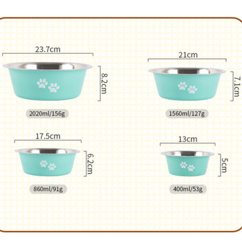 Нехлъзгащи се купи за домашни кучета за Perros Feeder поилки Малки средни големи кучета от неръждаема стомана с голям капацитет Mascotas Аксесоари