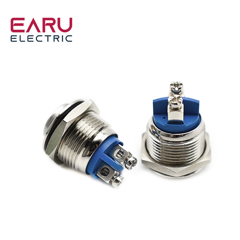 16mm 1NO Visoka ravna glava Vodootporan Metalni prekidač za trenutno resetiranje Vijčani terminal Zvono na vratima motora automobila Računalni prekidač