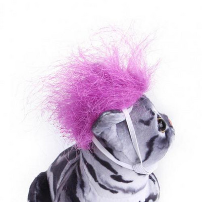 Mačja perika Pokrivalo za glavu svijetle boje Mačka Pas Perika Pokrivalo za glavu Dekoracija Pokrivalo za glavu za mačku Cosplay 5 boja Rekviziti za fotografije Pokrivalo za kućne ljubimce