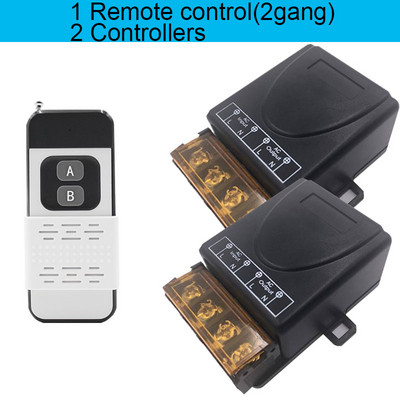 433Mhz suure võimsusega juhtmevaba kaugjuhtimispuldi lüliti AC75-220V 30A 1000M tehase talukontori väljalaskeventilaatori pumba laelamp