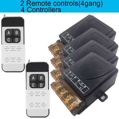 433Mhz suure võimsusega juhtmevaba kaugjuhtimispuldi lüliti AC75-220V 30A 1000M tehase talukontori väljalaskeventilaatori pumba laelamp