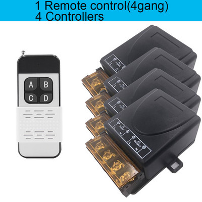 433Mhz suure võimsusega juhtmevaba kaugjuhtimispuldi lüliti AC75-220V 30A 1000M tehase talukontori väljalaskeventilaatori pumba laelamp