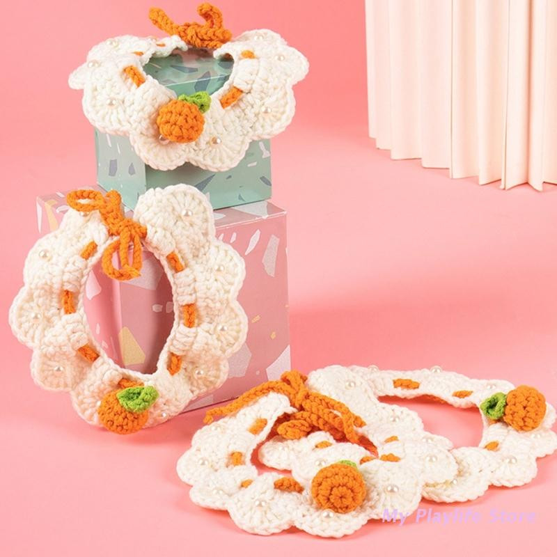 Armas käsitsi kootud kassi ja koera kaelarihm villane kootud kassipoegade kaelarihmad kassid koerad kaelakee lemmiklooma kaelarihm lille kaelakee dekoratiivne kaelarihm