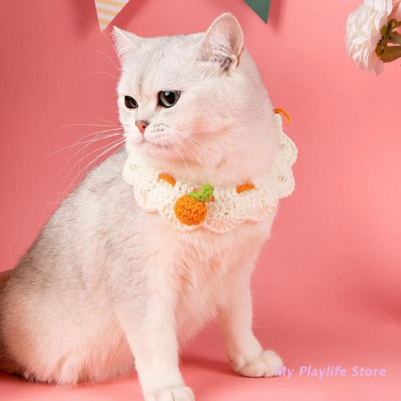 Armas käsitsi kootud kassi ja koera kaelarihm villane kootud kassipoegade kaelarihmad kassid koerad kaelakee lemmiklooma kaelarihm lille kaelakee dekoratiivne kaelarihm