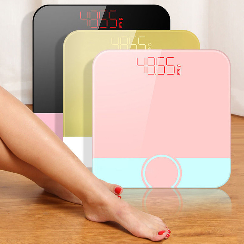 Põranda korpuse kaalud vannikaalud digitaalsed kehakaal, klaas, nutikad elektroonilised kaalud, LCD-ekraan, kehakaal