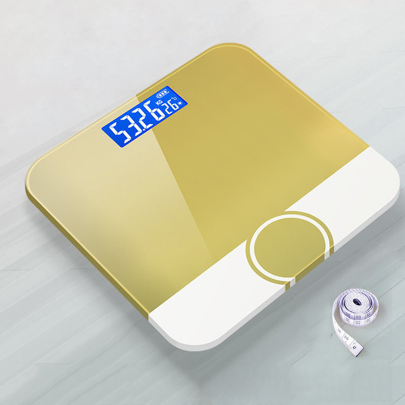 Põranda korpuse kaalud vannikaalud digitaalsed kehakaal, klaas, nutikad elektroonilised kaalud, LCD-ekraan, kehakaal