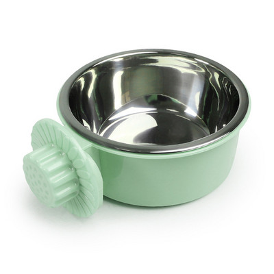 Zdjela za pse od nehrđajućeg čelika, kavez za hranjenje, viseća posuda za kućne ljubimce, dozator vode, posuda za hranu za pse, zdjele za mačke za potrepštine za štence