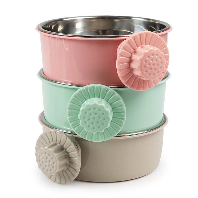 Zdjela za pse od nehrđajućeg čelika, kavez za hranjenje, viseća posuda za kućne ljubimce, dozator vode, posuda za hranu za pse, zdjele za mačke za potrepštine za štence