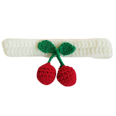 Slatke ogrlice za kućne ljubimce Trešnja Pletena ogrlica za malog velikog psa Mačku Ručno izrađeni plišani lutka Ogrlica Nakit Dodaci za kućne ljubimce