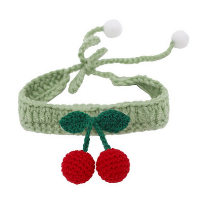 Slatke ogrlice za kućne ljubimce Trešnja Pletena ogrlica za malog velikog psa Mačku Ručno izrađeni plišani lutka Ogrlica Nakit Dodaci za kućne ljubimce