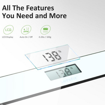 Цифрова везна за баня със стъпкова технология Ултратънко стъкло Устройство за измерване на телесните мазнини с висока точност Притурка за баня
