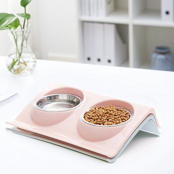 Pet Silica Gel Bowl Πτυσσόμενο μπολ σκυλιών για σκύλους γάτας Κύπελλα αποθήκευσης τροφών για κατοικίδια ζώα Φορητό πιάτο τροφοδοσίας δοχείου τροφίμων για κουτάβια