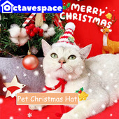 Pletena božićna kapa za kućne ljubimce Mačka Blagdanski ukras Šešir Šešir za psa Poklon mače Božićni ukrasi Slatka zvijezda Planet Lopta Kapa za kućne ljubimce