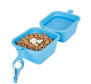 Reisikausid, kokkupandav silikoonist koerakauss ümbrisega, kokkupandav laiendatav koeratoidu veekauss, kaasaskantavad lemmikloomade toitmise tarvikud