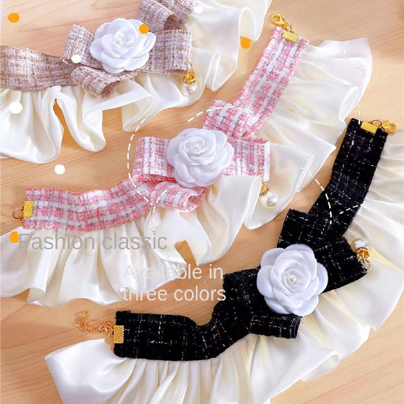 Kassitarvikud Kaelarihm kassidele Ins Stiilis Reguleeritav süljerätik kassipoeg vibu sõlm Retro lemmikloomade kaelakee Dekoratiivne Lolita kaelarätt