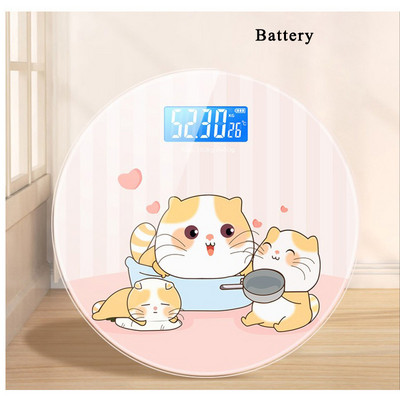 Vaga za težinu pokazuje vremensku temperaturu Kućna kupaonica Tijelo Digitalna vaga s elektroničkim pametnim LCD zaslonom Kupaonski pribor