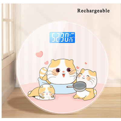 Vaga za težinu pokazuje vremensku temperaturu Kućna kupaonica Tijelo Digitalna vaga s elektroničkim pametnim LCD zaslonom Kupaonski pribor