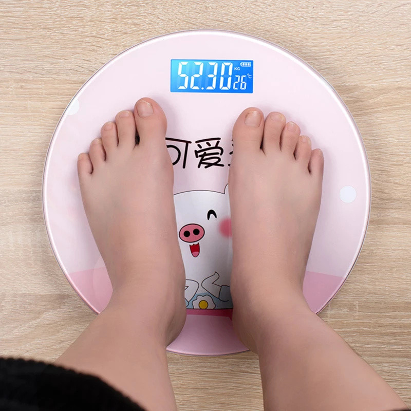 Vaga za težinu pokazuje vremensku temperaturu Kućna kupaonica Tijelo Digitalna vaga s elektroničkim pametnim LCD zaslonom Kupaonski pribor