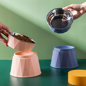 Bļoda mājdzīvniekam ar augstām pēdām kaķu bļoda suņu bļodas plastmasas atdalīšana dzemdes kakla skriemeļi, kas novērš apgāšanos mājdzīvnieku piederumi suņu barības tvertne