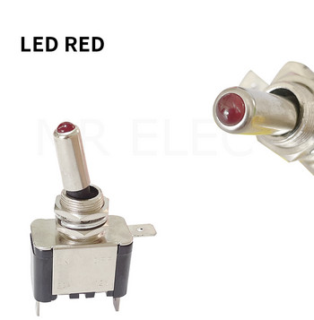 Auto Car Boat Truck Illuminated Led Toggle Switch with Safety Aircraft Flip Up Cover Guard 12V20A διαφανές