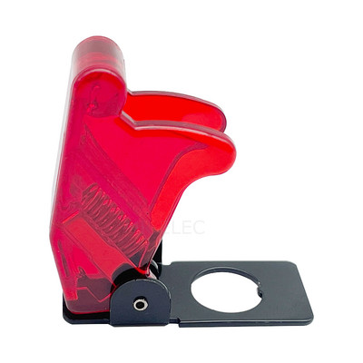 Automašīnu laivu kravas automašīnas apgaismots LED pārslēgšanas slēdzis ar drošības lidmašīnas paceļamu vāka aizsargu 12V20A caurspīdīgs