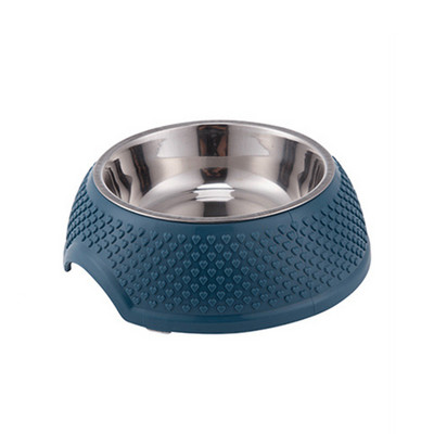Zdjela za hranjenje pasa Posuđe za jelo za kućne ljubimce Posuda za piće Zatvorena zdjelica za pse od nehrđajućeg čelika Ružičasto-zeleno-plave zdjelice za mačke s uzorkom u obliku srca